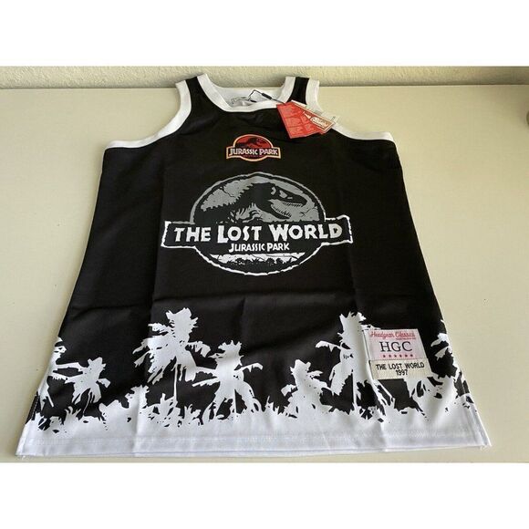 Headgear Classics Men’s Sz L The Lost World  Jurassic Park BBall Jersey NEW - Picture 1 of 8